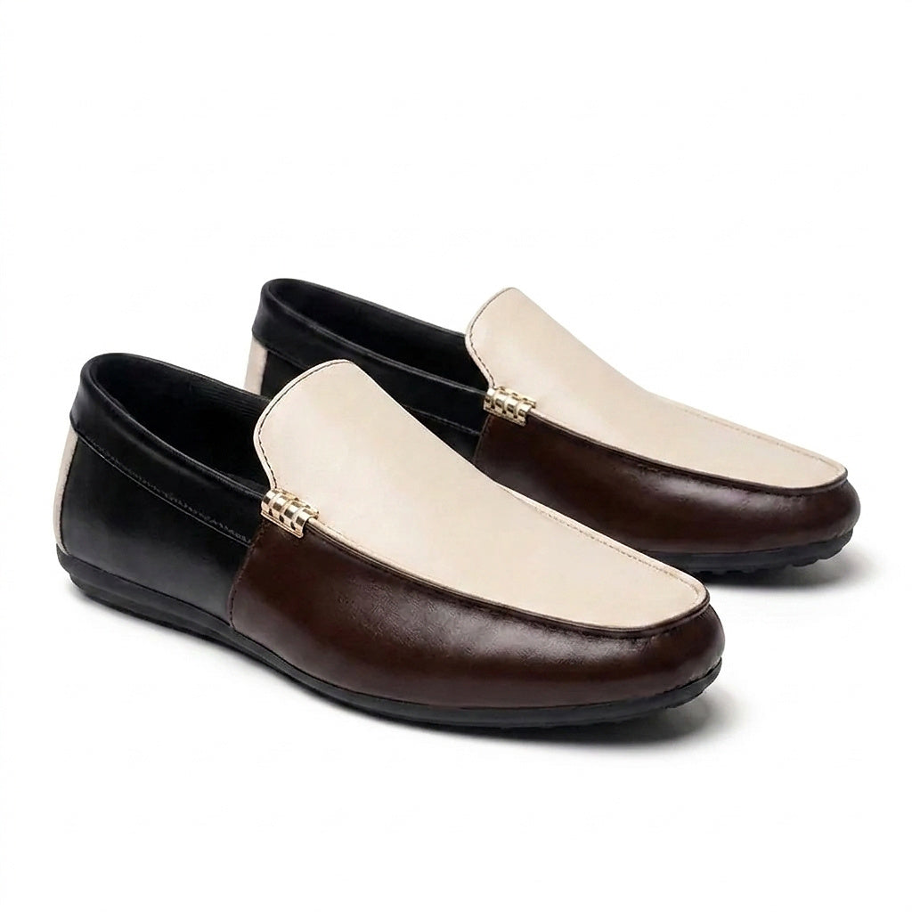 Zweifarbige Herren-Slipper-Footwear for men-Alpenkind